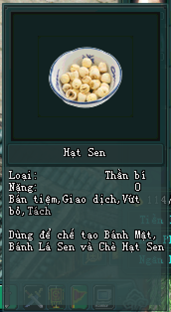 Vật phẩm Hạt Sen trong game